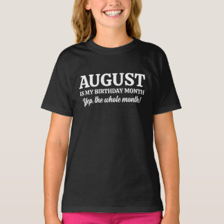 T-shirt Anniversaire d'août