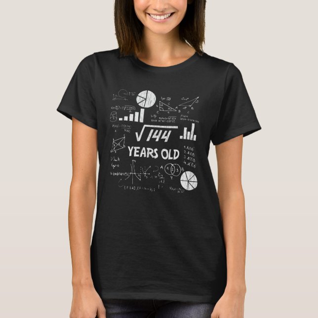 T-shirt anniversaire de 12 ans Geeky Math 12e anniversaire (Devant)