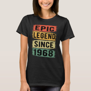 T-shirt anniversaire de 53 ans 1968 Légende épique 54e ann