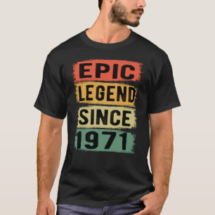 T-shirt anniversaire de 54 ans 1971 Légende épique 54e ann