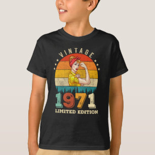 T-shirt anniversaire de 54 ans 1971 Vintage 54e anniversai