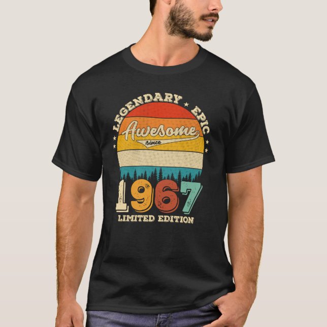 T-shirt anniversaire de 58 ans 1967 Magnifique 58e anniver (Devant)