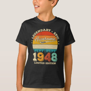 T-shirt anniversaire de 77 ans 1948 Magnifique 77e anniver