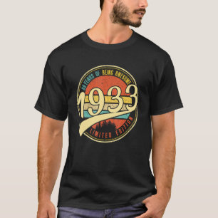 T-shirt anniversaire de 89 ans Vintage 1933 89e anniversai
