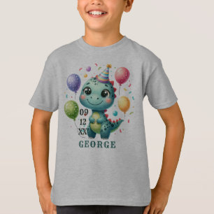 T-shirt Anniversaire de dinosaure mignon