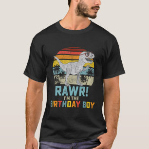 T-shirt Anniversaire de enfant Boy Dino T Rex Dinosaur Boy