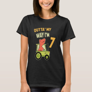 T-shirt Anniversaire de enfant Dinosaur T Rex Tractor Outt