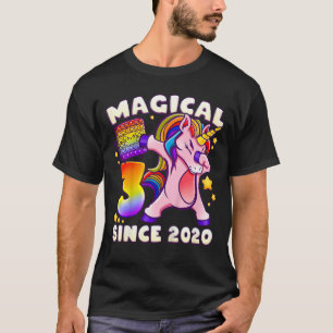 T-shirt Anniversaire de enfant fille 3 ans, né 2020, Unico