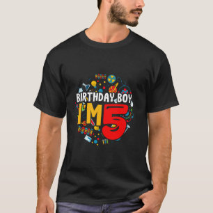 T-shirt Anniversaire de enfant Garçon I m 5 ans Cadeaux To