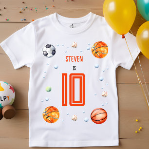 T-shirt Anniversaire de enfant sportif de balle