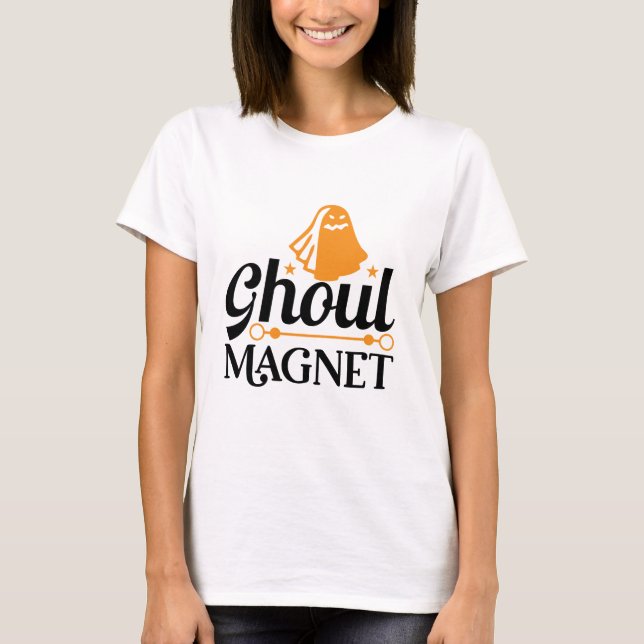 T-shirt Anniversaire de Halloween Ghoul Magnet (Devant)