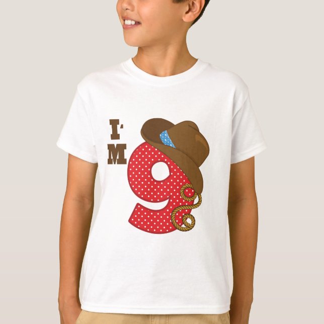 T-shirt Anniversaire De Im Nine Cowboy (Devant)