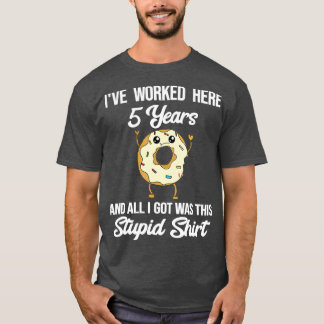 T-shirt Anniversaire de l'emploi de cinq ans Jalon de l'em