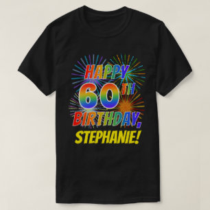 T-shirt ANNIVERSAIRE de sembler d'arc-en-ciel JOYEUX