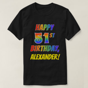 T-shirt ANNIVERSAIRE de sembler d'arc-en-ciel JOYEUX