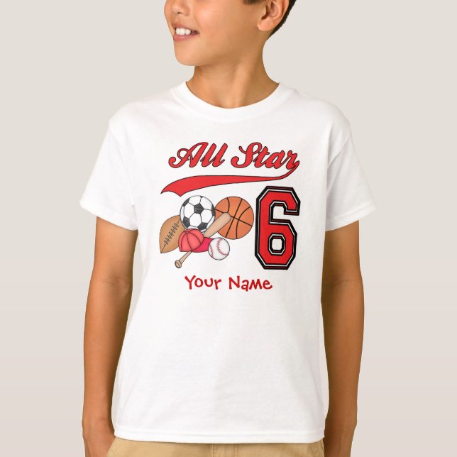 T-shirt Anniversaire de sports d'All Star 6ème (Devant)
