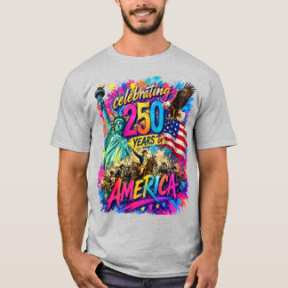 T-shirt Anniversaire des 250 ans de l'Amérique Patriotique