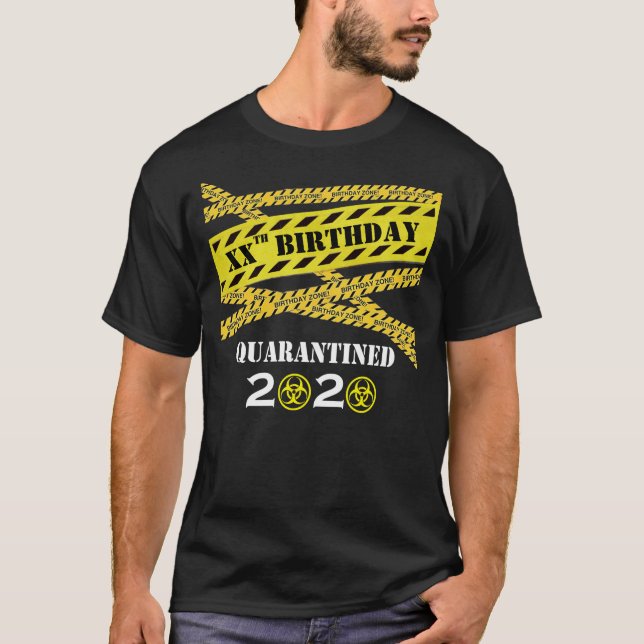 T-shirt Anniversaire des bandes de mise en quarantaine (Devant)