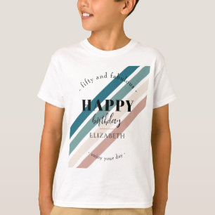 T-shirt Anniversaire Design minimaliste aux couleurs paste