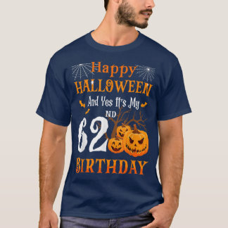 T-shirt Anniversaire d'Halloween 62 ans 62e Papa Nana Pump