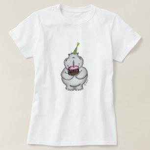 T-shirt Anniversaire d'hippopotame - joyeux anniversaire