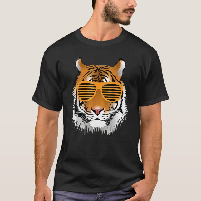 T-shirt Anniversaire Du Cool Garçon Tiger Striped Animal T (Devant)