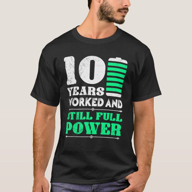 T-shirt Anniversaire du travail 10 ans Anniversaire de l'e (Devant)