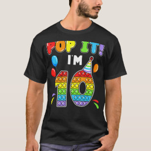 T-shirt Anniversaire Enfants Pop It I am 10 years old 10th