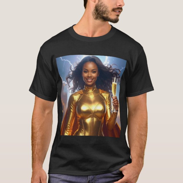 T-shirt Anniversaire et anniversaire Superhero Félicitatio (Devant)