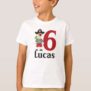 T-shirt Anniversaire fait sur commande de pirate de nom et