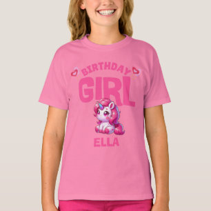 T-Shirt Anniversaire Fille Licorne Personnalisé