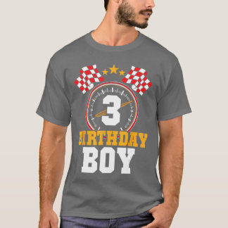 T-shirt Anniversaire Garçon 3ème Race Party 3 ans Vieux Ra