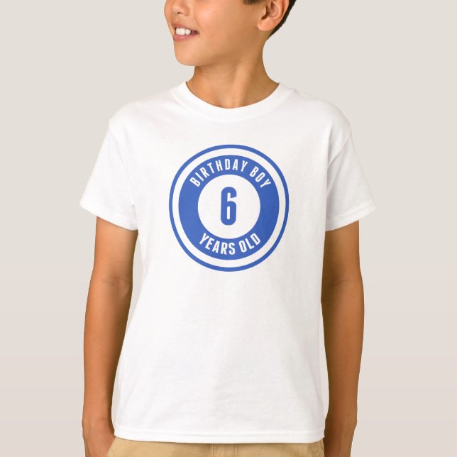 T-shirt Anniversaire Garçon 6 ans (Devant)