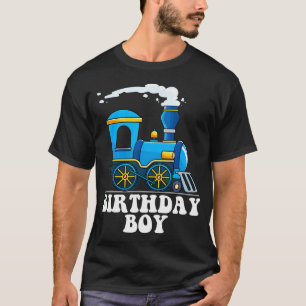 T-shirt Anniversaire Garçon Choo Choo Blue Train Amateurs