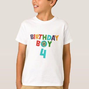 T-Shirt Anniversaire Garçon Dinosaure 4ème Anniver