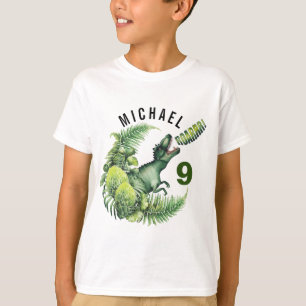 T-shirt ANNIVERSAIRE Garçon Dinosaure T-Rex TOUT ÂGE