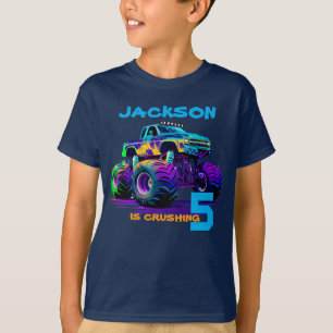T-Shirt Anniversaire Garçon Monster Truck Personna