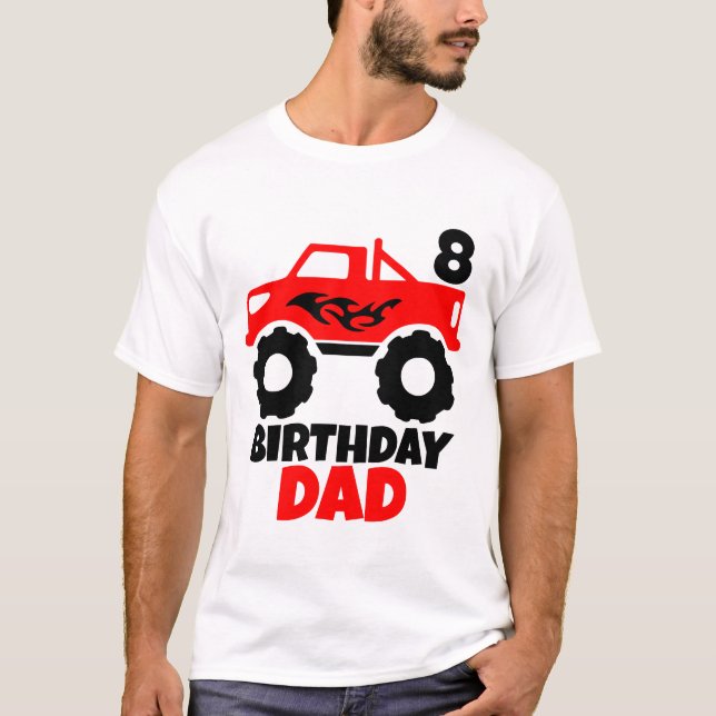 T-shirt Anniversaire Garçon Red Monster Truck Correspondan (Devant)