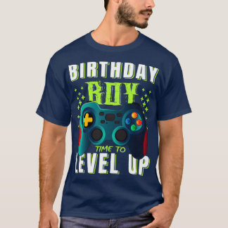 T-shirt Anniversaire Garçon Temps De Niveau Up Funny Video