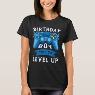 T-shirt Anniversaire Garçon Temps De Niveau Up Video Jeu A