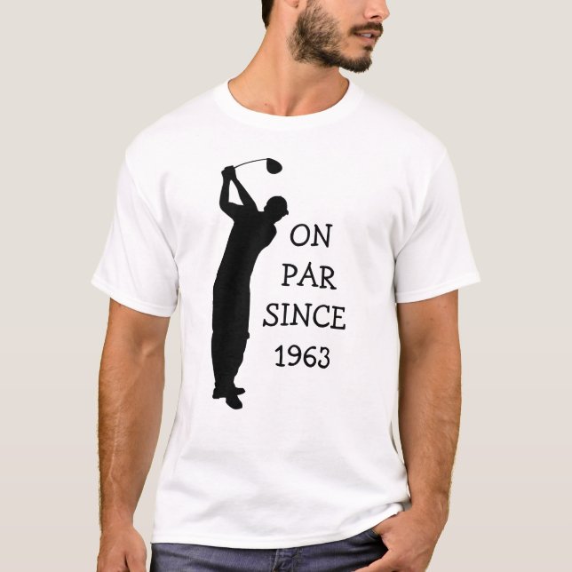 T-shirt Anniversaire Golfer Funny 60e heureux Papa Par Hum (Devant)
