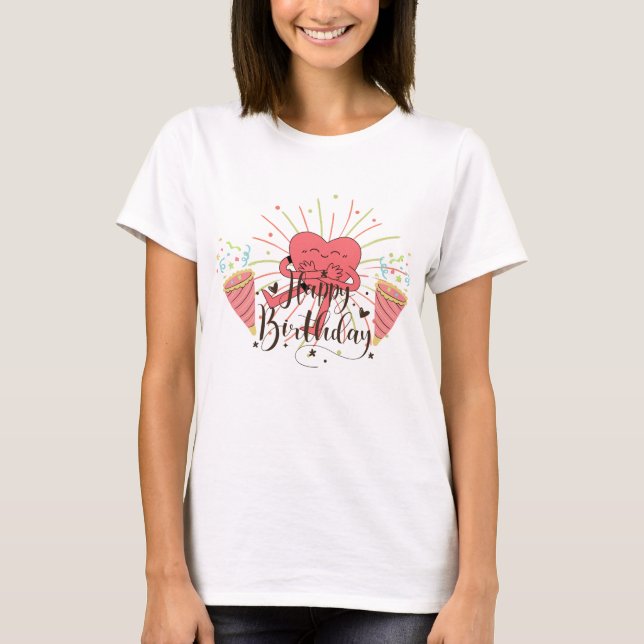 T-shirt anniversaire heureux (Devant)