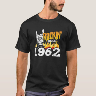 T-shirt Anniversaire Humour Cool Rockin’ Depuis 1962 60E A