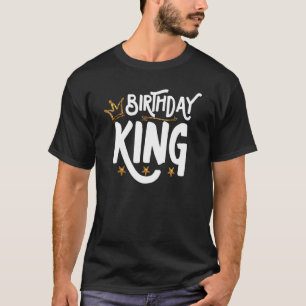 T-shirt Anniversaire King Gold Couronne Pour Les Garçons E