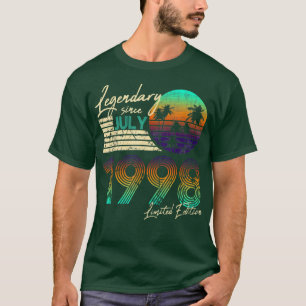 T-shirt Anniversaire Légendaire Depuis Juillet 1998 