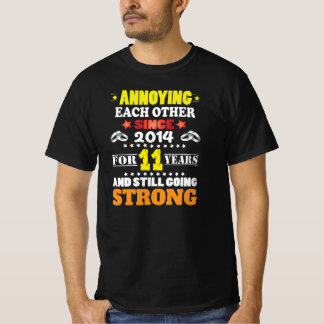 T-shirt Anniversaire L'Un L'Autre Pendant 11 Ans 11e Maria