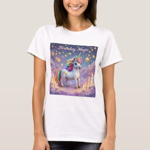 T-shirt Anniversaire Magie poster Whimsical licorn enfants