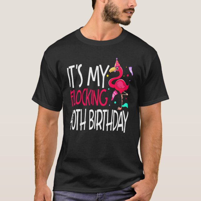 T-shirt Anniversaire Mon 40e Flamant rose Anniversaire (Devant)
