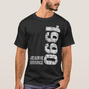 T-shirt Anniversaire Né 1990 Awesome depuis 1990 Vintage