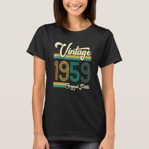 T-shirt Anniversaire Né En 1959 Pièces Originales Vintage